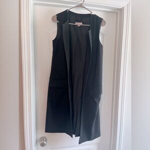 Black long vest